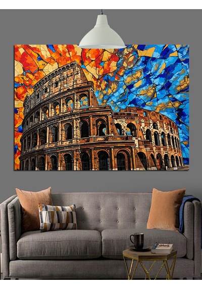 Antik Roma Kolezyum Sanat Dekoratif Kanvas - Mdf Ahşap Tablo