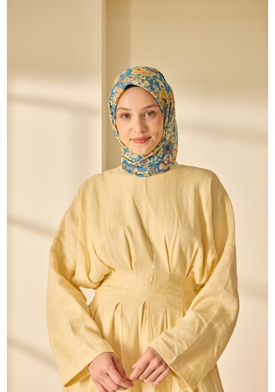 Silk Home Soft Eşarp 73090-26 Gök Mavi, Sarı, Turuncu, Gri