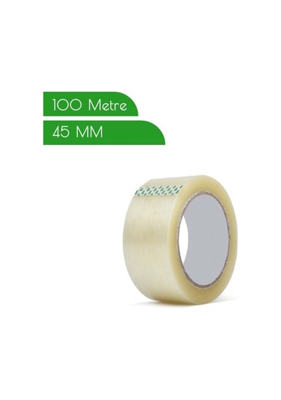 Güçlü Yapışkan Şeffaf Koli Bandı 45 Mm X 100 Mt Mıt1281 1 Adet
