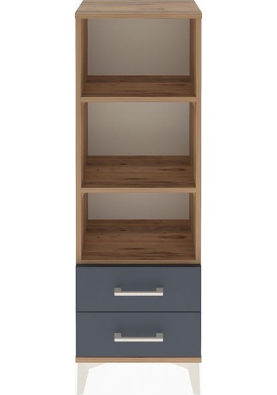 Arges Dolap 3 Raflı 2 Çekmeceli 44x30x134 Çam-antrasit Atlas Çam