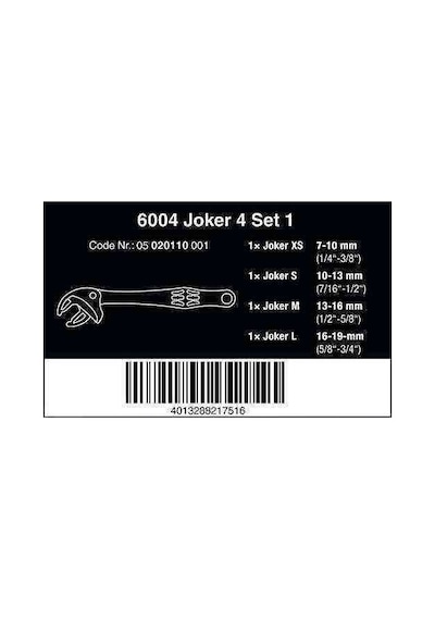 Wera 6004 Joker 4 Lü Set Ayarlı İngiliz Anahtar 05020110001