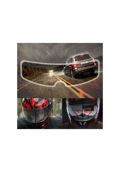 Tüm Kasklara Uyumlu Motorsiklet Kask Ön Cam Sticker Film Yağmur Buğ Engelleyici Su Kaydırıcı Cam Filmi Yağmur Engelleyici Damla Kaydırıcı Film