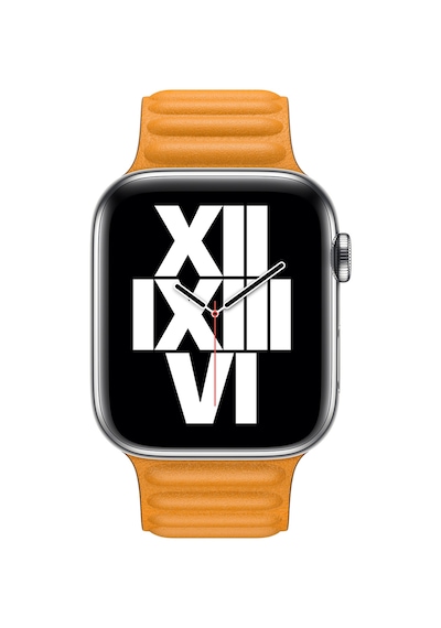 Microsonic Apple Uyumlu  Watch Series 8 45 MM Kordon Leather Link Band