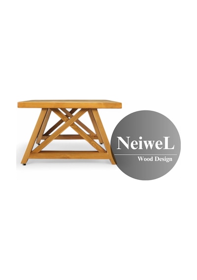Neiwel Miar Doğal Ahşap Sehpa-70-100 Açık Ceviz