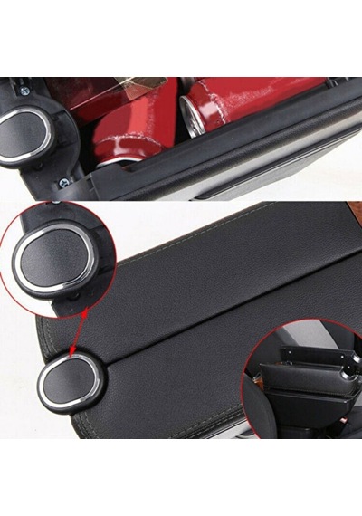 Kolçak Üniversal 6 Usb Girişili Entegre Led Işık Aydınlatmalı Kol Dayama Orta Konsol Çift Açılır Siyah GLZ02203474