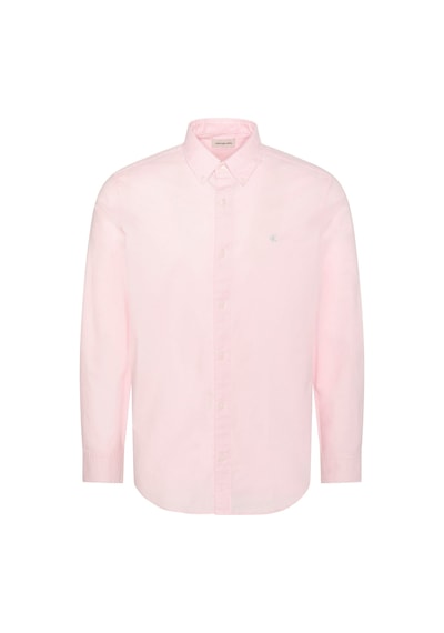Calvin Klein Ls Erkek Düz Renk Oxford Pembe Klasik Gömlek-15674 Pearly Pink