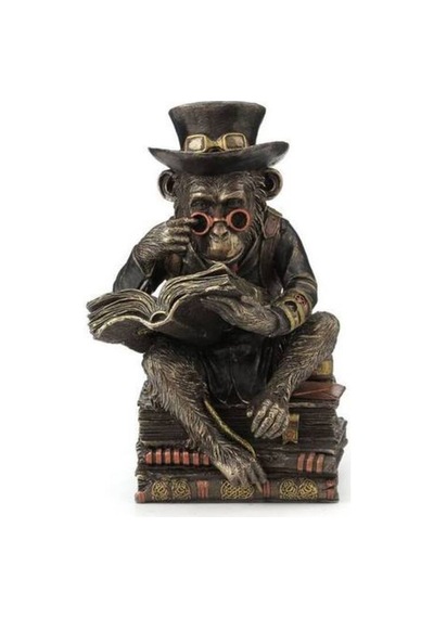 WISE Veronese Serisi-WISE KİTAP OKUYAN SEMPANZE-11.5*13.5*19.5 CM