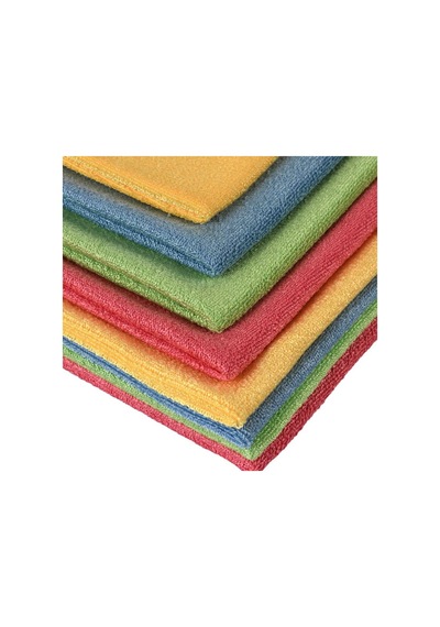 Spark Kadife Dokulu Genel Temizlik Bezi 12 Adet Çok Renkli 40 x 40 CM 50 G