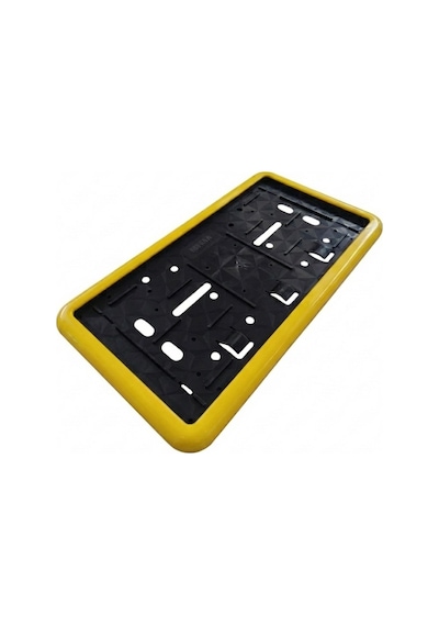 Çerçeveli Dikdörtgen Plakalık Plaka Altlığı Sarı 26x17cm 1 Adet