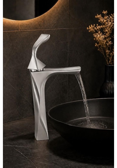 Fexo Uzun Lavabo Bataryası Mat Nıkel Mat Nikel