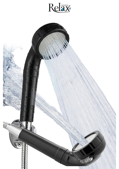 Relax Shower Filtreli Yüksek Basınçlı Tasarruflu Fonksiyonlu Tazyikli I Masaj Etkili Banyo Duş Başlığı Parlak Siyah