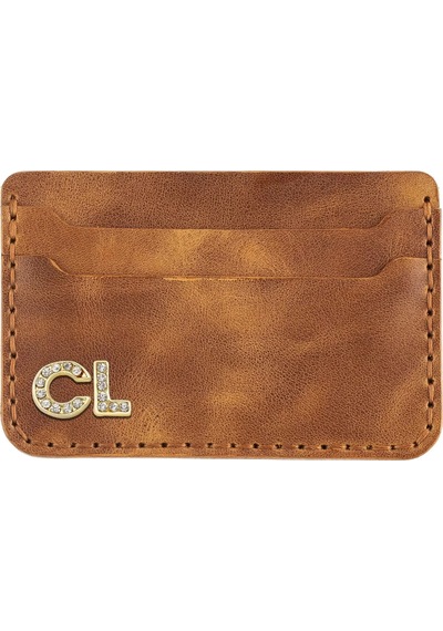 Twingold İsme Özel Yatay Kartlık - %100 Rainbow Deri - A011001 - Camel Camel