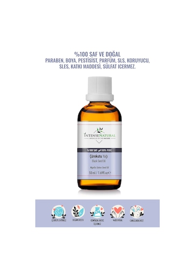 Intense Natural Çörek Otu Yağı Soğuk Sıkım 50 ML