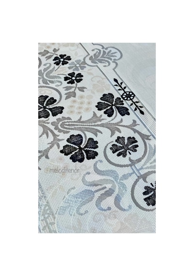 Astarlı Kenarlı Kilim Pano Desen Kaymaz Dikdörtgen Pvc Musamba Masa Örtüsü 120 X 155 Cm Füme