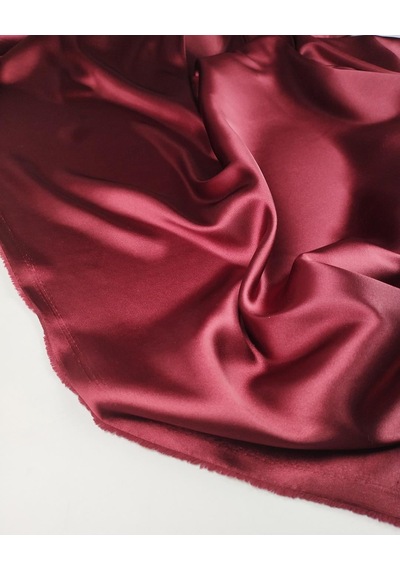 Bordo Renkte Saten Kumaş En: 145cm-11024