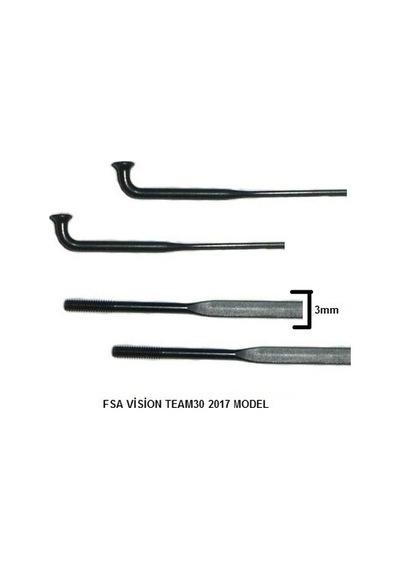 Fsa Vision Team30 285mm Arka Ruble Tarafı Ds 2 Adet My17 Siyah