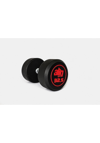 Alinsport Alin Sport 32.5 Kg Kauçuk Kaplı Profesyonel Olimpik Dumbbell Dambıl Kırmızı