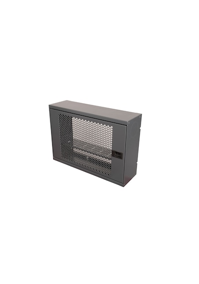 Alfafonet Wifi Box 400 Duvar Tipi Wifi Ve Modem Kutusu 400x120x280 Mm Antrasit Gri Siyah Temperli Cam Kapak Montajlı