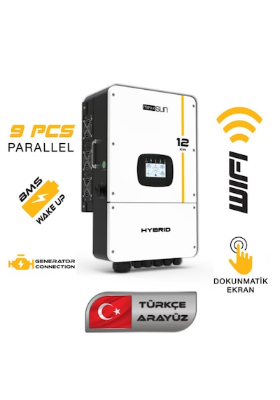 Mexxsun 12 Kw Hibrit Monofaze On-grid İnverter 48v-lv