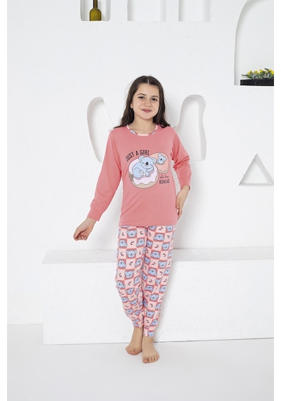 Estiva 24460 Kız Çocuk Uzun Kollu Pijama Takım SOMON