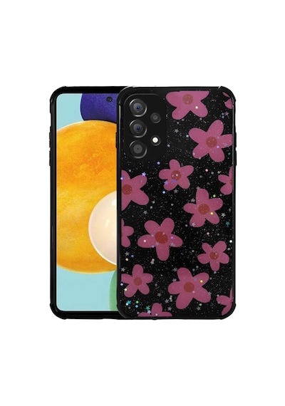 Zore Galaxy A52 Kılıf Simli Desenli Kamera Korumalı Parlak Nvth Popy Kapak - Kulübe