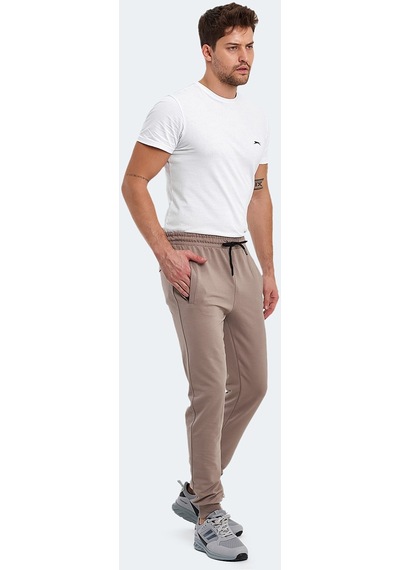 Slazenger OLUFTEN I Erkek Cepli Taş Gri Eşofman Altı