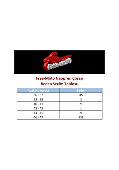 Free - Moto Free-Moto Motorsikletçi Neopren Çorap