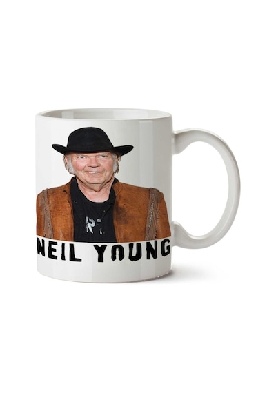 Neil Young İki Tarafı Baskılı Kupa Bardak Çok Renkli