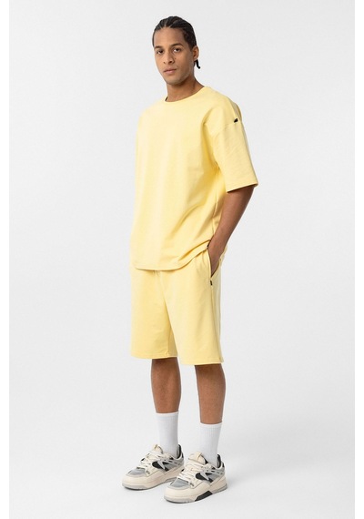 Basic Oversize Şort Takım Sarı