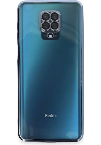 Gld-spt- Newface Xiaomi Redmi Note 9 Pro Kılıf Razer Lensli Silikon - Açık Mavi