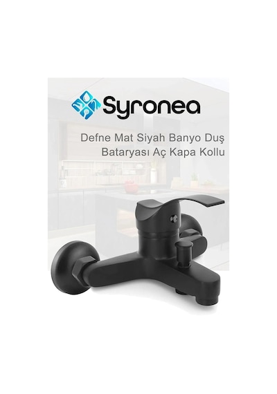 Defne Mat Siyah Banyo Duş Bataryası Lüx Banyo Lavabo Musluk Siyah
