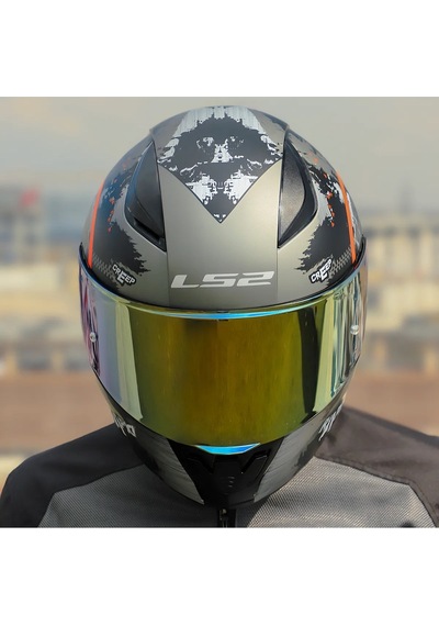 Rapıd 2 Race Cırcle Kapalı Motosiklet Kaskı Mat Siyah-kırmızı Gold Cam Mat Siyah-kırmızı