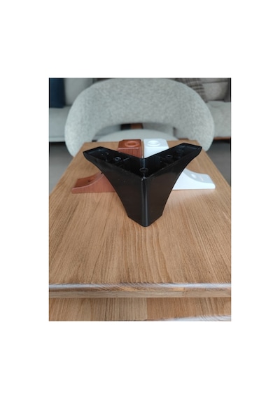 10 Cm. Koltuk Ayağı - Kanepe Ayağı - Mobilya Ayağı - Baza Ayağı - Bellona Ayak Vida Dahil Siyah
