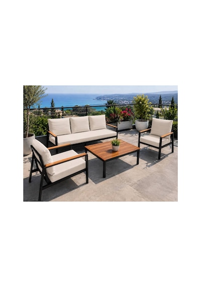Balkon Mobilyası , Bahçe Mobilyası, 3-1-1 Takıma Uygun, Minder Kılıfı , Koruyucu Kılıf ,outdoor Kumaş Ekru
