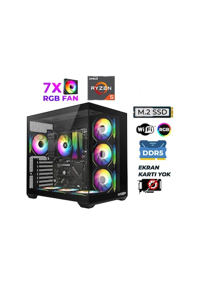 Xaser Raze X20 R5-7600 32 GB 1 TB SSD Masaüstü Oyuncu Bilgisayarı