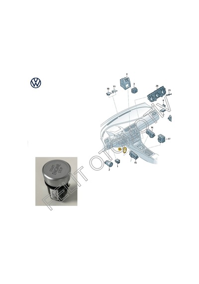 Golf 2013-2020 Start Stop Çalıştırma Düğmesi 5g1959839a