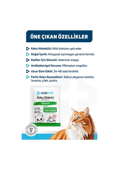 Onevet Kedi Kumu Koku Giderici Yaseminli 15 Adet 25 Gr