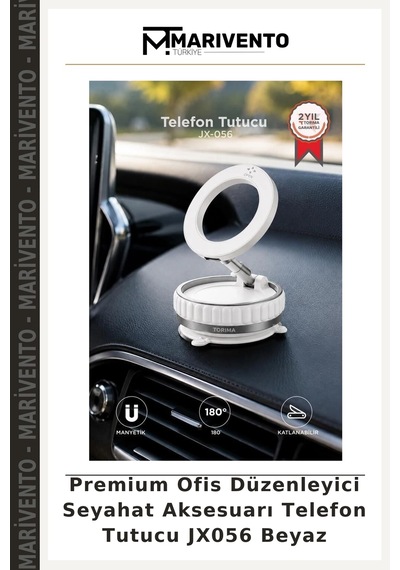 Premium Ofis Düzenleyici Seyahat Aksesuarı Telefon Tutucu Jx056 Beyaz