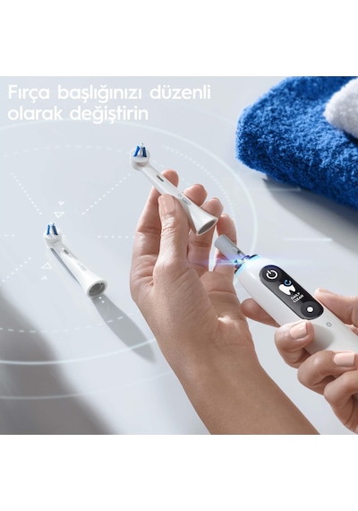 Oral-B iO Specialised Clean Beyaz Diş Fırçası Yedek Başlığı 2 Adet