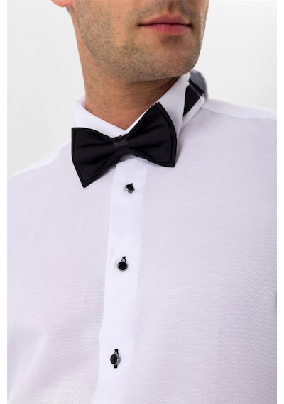 Süvari Siyah Slim Fit Düz Ata Yaka Gömlek