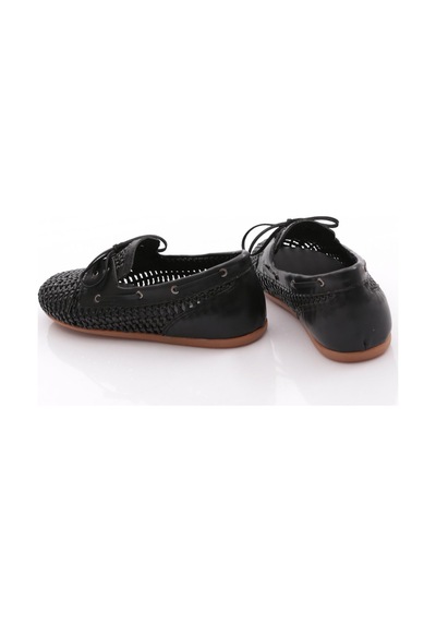 Dgn B00112 Kadin Delikli Oxford Ayakkabi Siyah