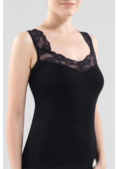 Alfa Aksesuar 03 Blackspade Kadın Atlet Private Lace 1957 Krem
