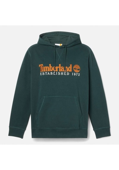 Timberland Established 1973 Logo Erkek Sweatshirt Koyu Yeşil