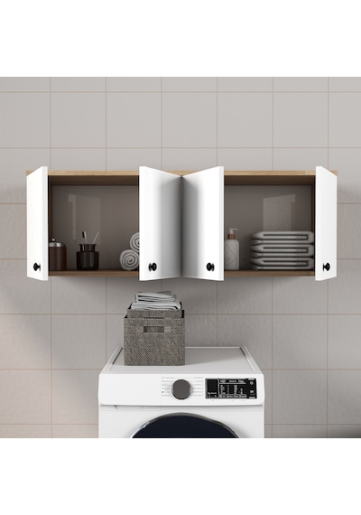 Ferniso Mobilya Banyo Dolabı 4 Kapaklı Beyaz