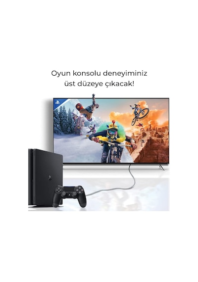 Bix Premium 8K@60Hz 4K@120Hz eARC Yüksek Hızlı HDMI 2.1 Kablo 3 M