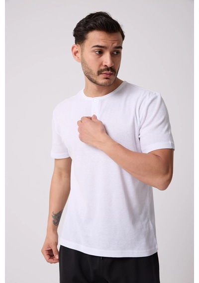 Defys Erkek Henley Yaka %100 Pamuklu Dokulu Kumaştan Kısa Kollu Günlük Basic Beyaz Tişört Beyaz - 852146174 Beyaz Defys Erkek Henley Yaka %100 Pamuklu Dokulu Kumaştan Kısa Kollu Günlük Basic Beyaz Tişört Beyaz - 852146174 Beyaz