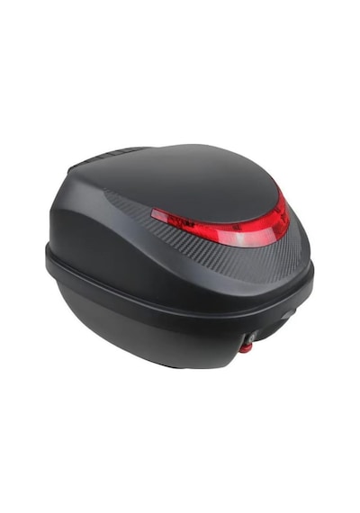 Rexx 33 Litre Sırt Dayamalı Karbon Desen Motosiklet Bisiklet E-bike Topcase Arka Çanta Siyah