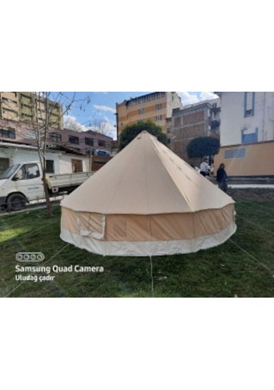 Çan Çadırı Kanvas Çadır 4 - Çaplı Krem