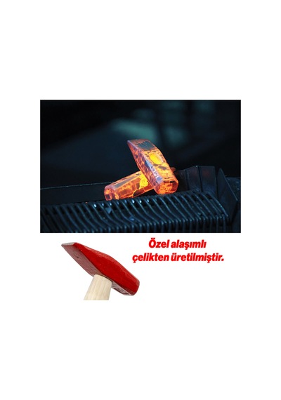 Ahşap Saplı Hafif 200 Gram 1 Adet Metal Başlı Çekiç Çivi Çakma Dıy Uygulamaları Hobi İşi