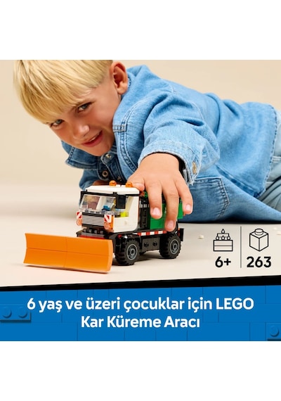 LEGO® City Kar Küreme Aracı Oyuncağı 60490 - 6 Yaş Üzeri Çocuklar için Sürücü Minifigürlü Yaratıcı Oyuncak Yapım Seti (263 Parça)